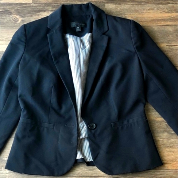 Noir veste Worthington femme blazer noir doublé passepoil